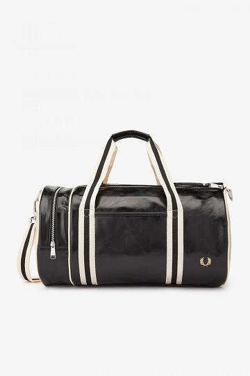 Black Fred Perry Classic Barrel Men's Bags | PH 1030MQZA